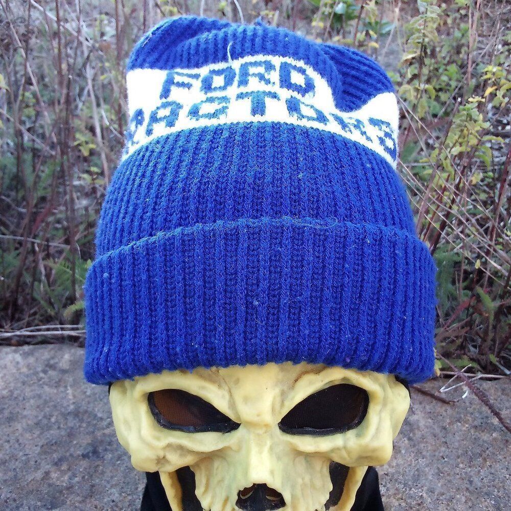 Vintage Ford Tractors Knit Beanie Hat Winter